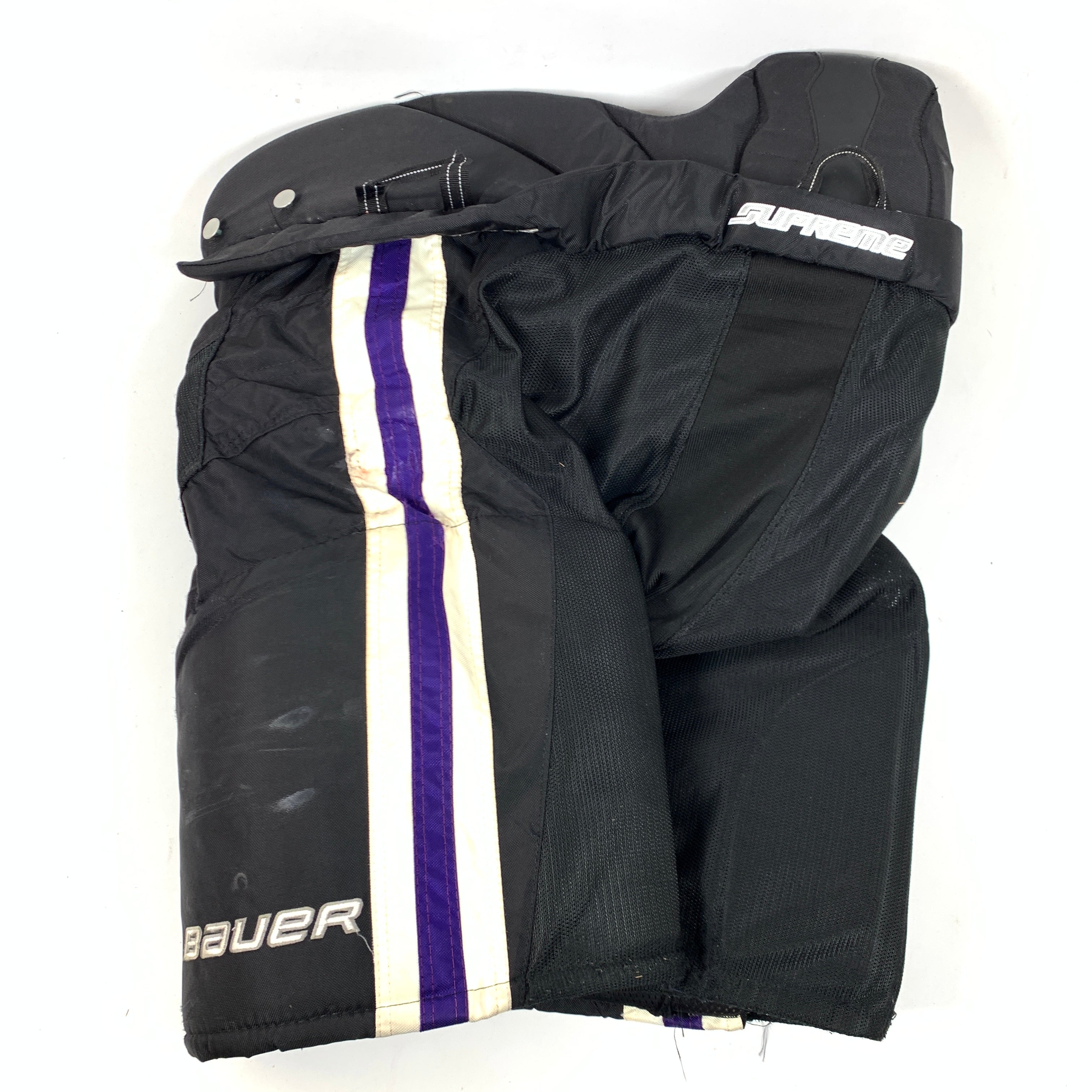 Bauer Supreme - Pantalon NCAA Pro Stock d'occasion (noir/violet)